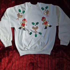 NWOT - Hand decorated holiday sweatshirt